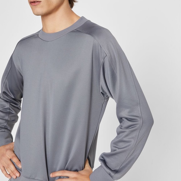 Tech Terry Sweatshirt - New With Tags - NEVER WORN - Mid Grey - Picture 3 of 5